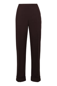 High-rise cotton trousers